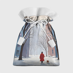 Подарочный мешок Прогулка зима