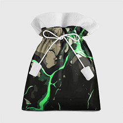 Мешок для подарков Зелёный разлом в камне, цвет: 3D-принт