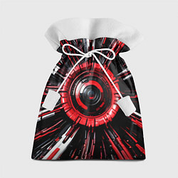 Мешок для подарков Чёрно-красная сфера киберпанк, цвет: 3D-принт