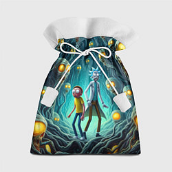 Мешок для подарков Морти и Рик в пещере ужасов, цвет: 3D-принт