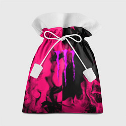 Мешок для подарков Monster energy fire pink, цвет: 3D-принт