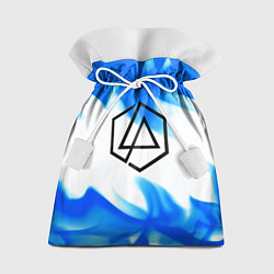 Мешок для подарков Linkin park blue flame, цвет: 3D-принт