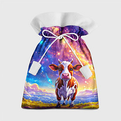 Мешок для подарков Коровка и звездное небо, цвет: 3D-принт
