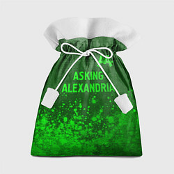 Мешок для подарков Asking Alexandria - green gradient посередине, цвет: 3D-принт