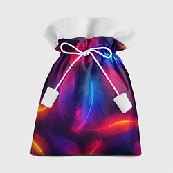 Мешок для подарков Вспыхивающие перья - неоновое свечение, цвет: 3D-принт