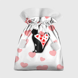 Мешок для подарков Влюбленная кошка, цвет: 3D-принт
