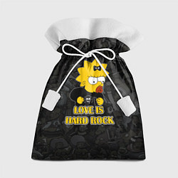Мешок для подарков Мэгги Симпсон love is Hard rock, цвет: 3D-принт