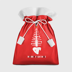 Мешок для подарков Merry Christmas - skeleton fish, цвет: 3D-принт
