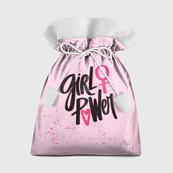 Мешок для подарков Black and pink color girl power, цвет: 3D-принт