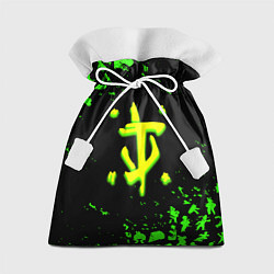 Мешок для подарков Doom x fallout кислотное лого, цвет: 3D-принт