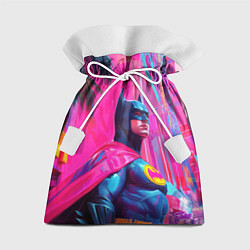 Мешок для подарков Бэтмен в розовом стиле, цвет: 3D-принт