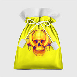 Мешок для подарков Yellow bananas skull - cyberpunk, цвет: 3D-принт