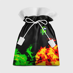 Мешок для подарков Амонг ас огненная текстура, цвет: 3D-принт