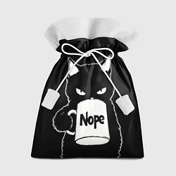Мешок для подарков Angry black cat nope, цвет: 3D-принт