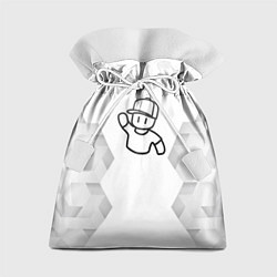 Мешок для подарков Stumble Guys white poly, цвет: 3D-принт