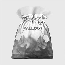 Мешок для подарков Fallout - white gradient посередине, цвет: 3D-принт