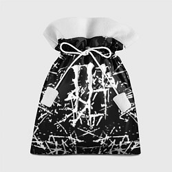 Мешок для подарков Monster energy белые штрихи краско, цвет: 3D-принт