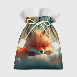 Мешок для подарков Лисенок спит на облаке, цвет: 3D-принт