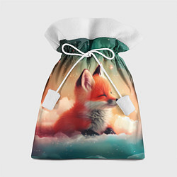 Мешок для подарков Милый лисенок спит на облаке, цвет: 3D-принт
