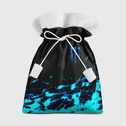 Мешок для подарков Monster energy голубые краски, цвет: 3D-принт