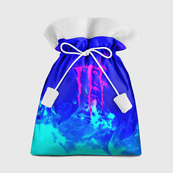 Мешок для подарков Monster energy дым неоновый, цвет: 3D-принт