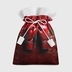 Мешок для подарков Бойцовские перчатки на красном, цвет: 3D-принт