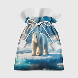 Мешок для подарков Полярный медведь на льдине, цвет: 3D-принт