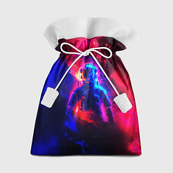 Мешок для подарков Космонавт в пламени, цвет: 3D-принт