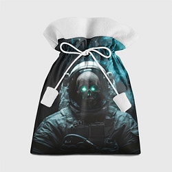 Мешок для подарков Череп космонавта со светящимся глазами, цвет: 3D-принт