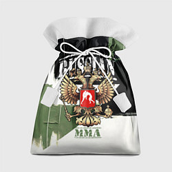 Мешок для подарков Русский ММА на фоне герба России, цвет: 3D-принт