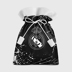 Мешок для подарков Real Madrid белые краски, цвет: 3D-принт