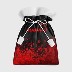 Мешок для подарков Subaru - red gradient посередине, цвет: 3D-принт