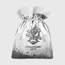 Мешок для подарков Cyberpunk 2077 - white gradient, цвет: 3D-принт