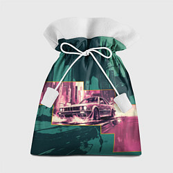 Мешок для подарков Дрифтующий спорткар, цвет: 3D-принт