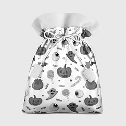 Мешок для подарков Halloween grey and white, цвет: 3D-принт