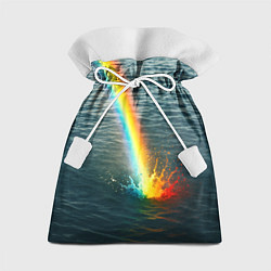 Мешок для подарков Радуга в океане, цвет: 3D-принт