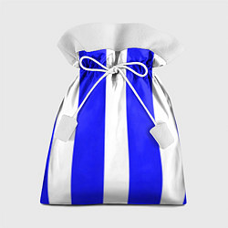 Мешок для подарков Color white blue line, цвет: 3D-принт