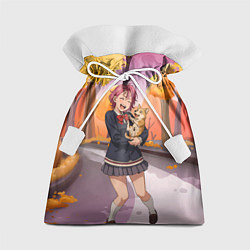 Мешок для подарков Сиратори Айра Дандадан с щенком, цвет: 3D-принт