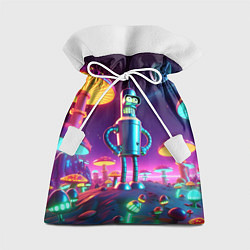 Мешок для подарков Ночёвка Бендера на планете светящихся гигантских г, цвет: 3D-принт