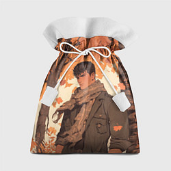 Мешок для подарков Берсерк Гатс в клетчатом шарфе, цвет: 3D-принт