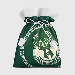 Мешок для подарков Milwaukee Bucks надпись, цвет: 3D-принт