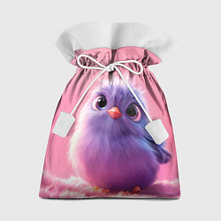 Мешок для подарков Милая фиолетовая птичка, цвет: 3D-принт