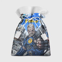 Мешок для подарков Fallout брутальный седьмой, цвет: 3D-принт
