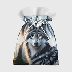 Мешок для подарков Морда волка - Россия, цвет: 3D-принт