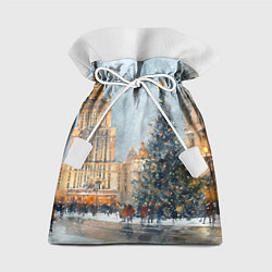 Мешок для подарков Новогодняя Москва, цвет: 3D-принт
