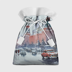 Мешок для подарков Старинная Москва - новый год, цвет: 3D-принт