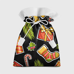 Мешок для подарков Рождественский вайб, цвет: 3D-принт