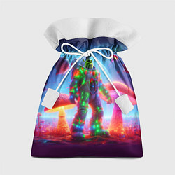 Мешок для подарков Неоновый космонавт Шрек на планете гигантских мухо, цвет: 3D-принт