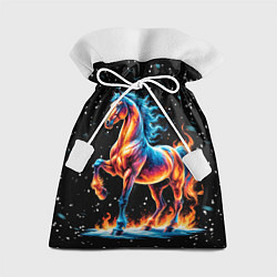 Мешок для подарков Лошадь на снегу, цвет: 3D-принт
