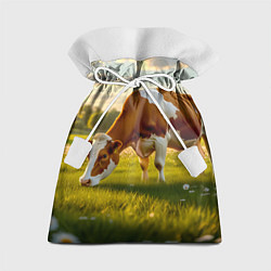 Мешок для подарков Корова в лучах заката, цвет: 3D-принт